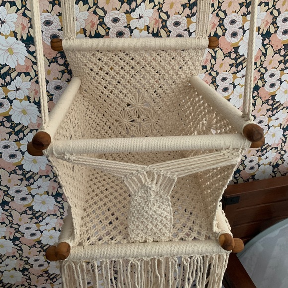 Macramé Baby Swing - Picture 2 of 2